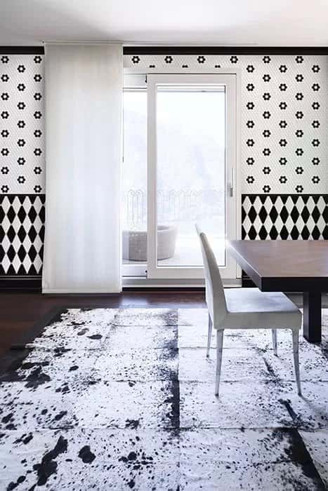 Mini Hexagon B&W Flower Premium matt - poza 2