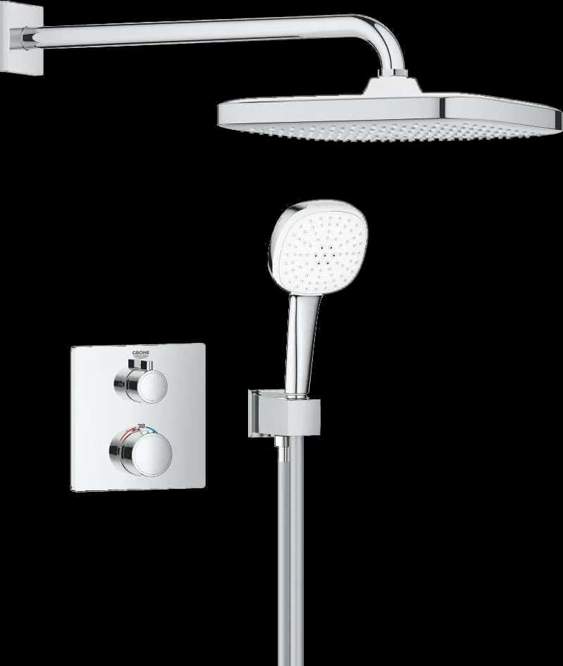 GROHE Grohtherm Sistem de duș încastrat cu Tempesta 250 Cube
