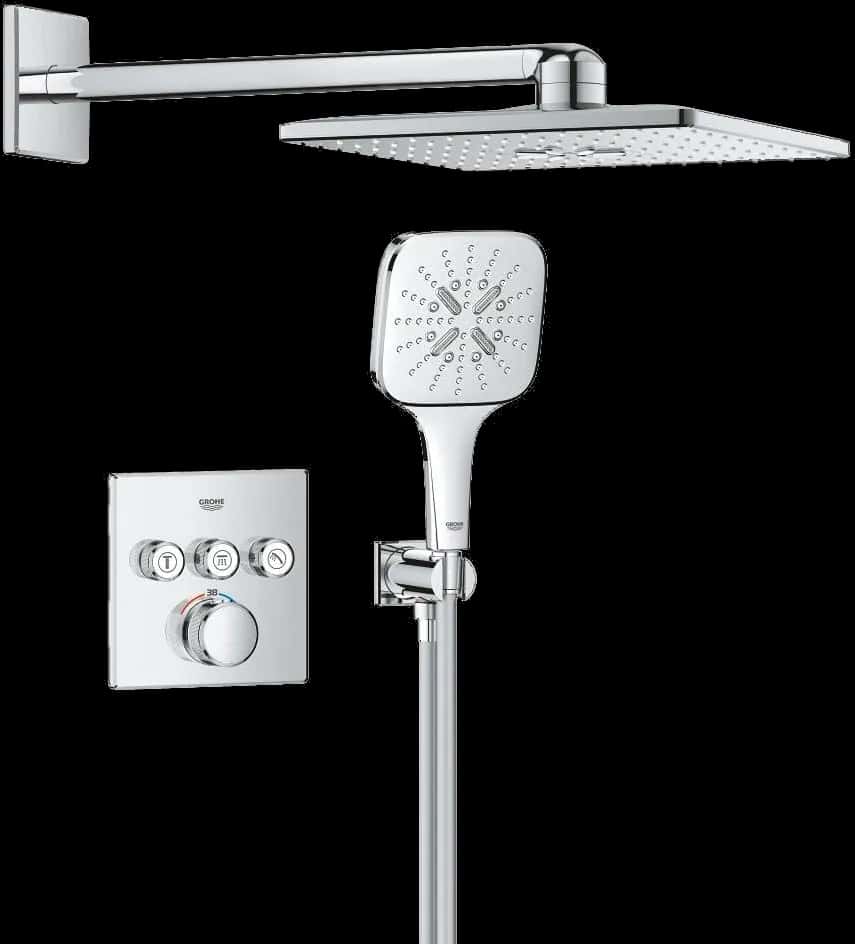 GROHE Grohtherm SmartControl Sistem de duș încastrat cu Rainshower SmartActive 310 Cube