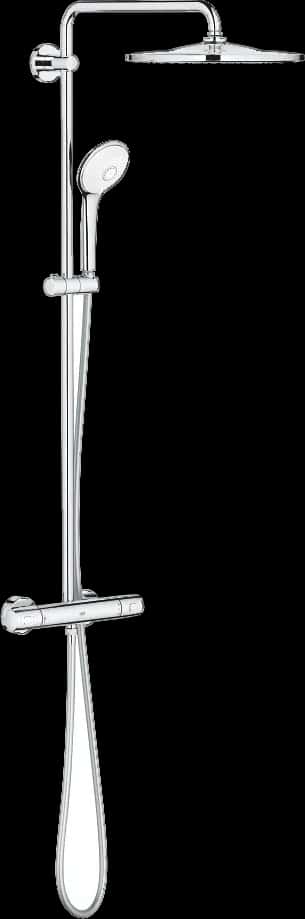 GROHE Euphoria System 310 Sistem de duș cu baterie cu termostat cu montare pe perete
