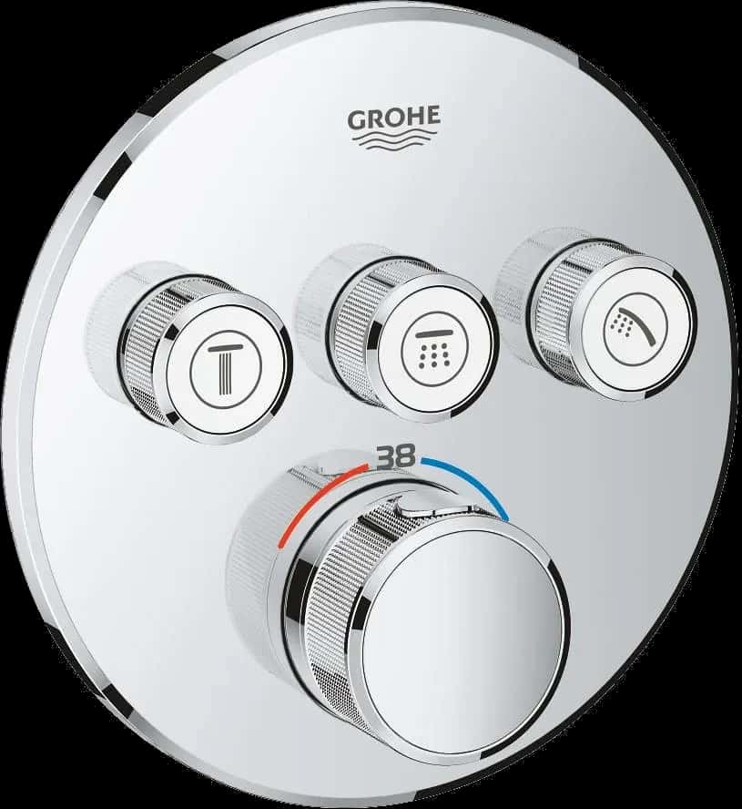 GROHE Grohtherm SmartControl Unitate de control cu termostat pentru instalare încastrată cu 3 ieșiri