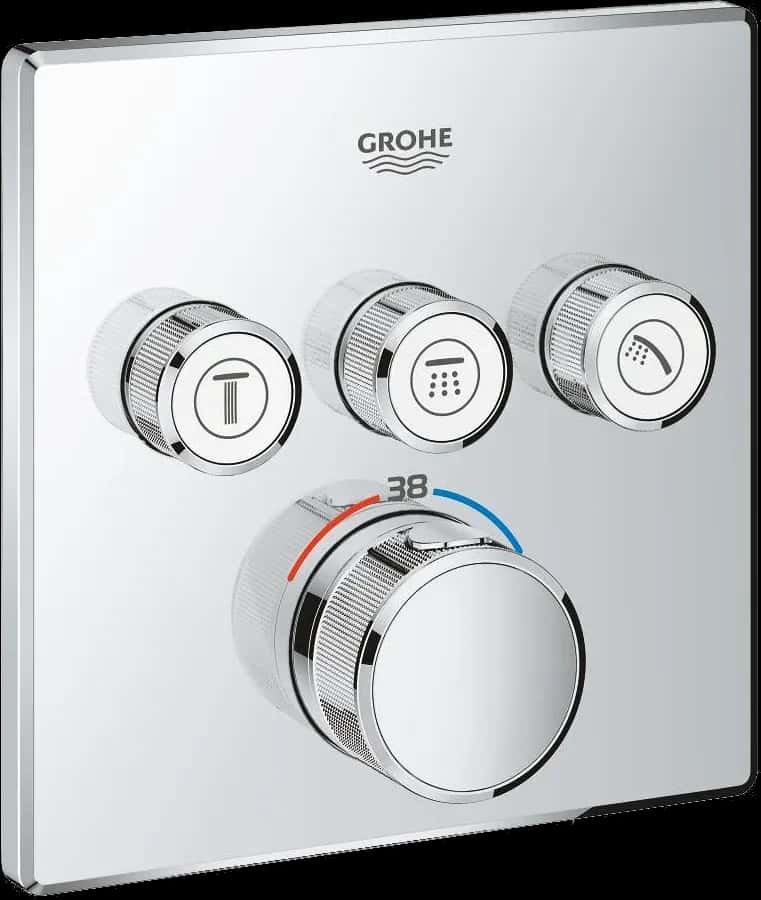GROHE Grohtherm SmartControl Unitate de control cu termostat pentru instalare încastrată cu 3 ieșiri