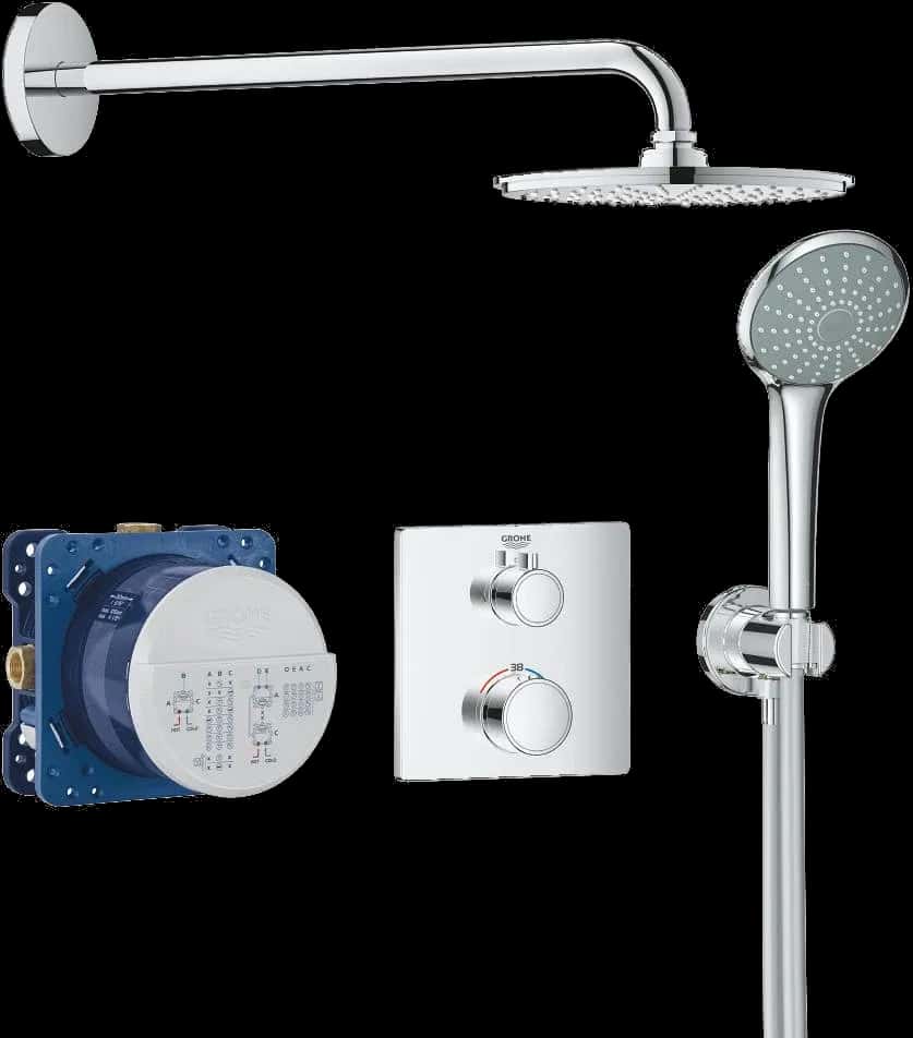 GROHE Grohtherm Setul de duș Perfect Rainshower Cosmopolitan 210