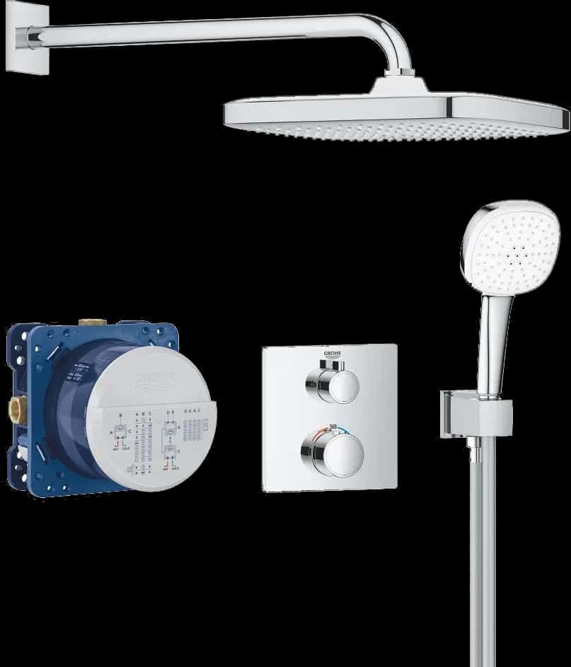 GROHE Grohtherm Sistem de duș încastrat cu Tempesta 250 Cube