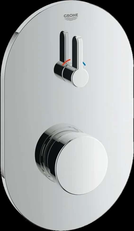 GROHE Eurosmart Cosmopolitan T Baterie duș 1/2" cu închidere automată cu dispozitiv de mixare și limitator de temperatură ajustabil