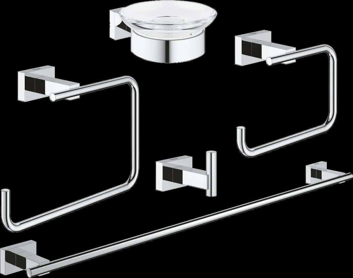 GROHE Essentials Cube Set accesorii 5 în 1 Master bathroom