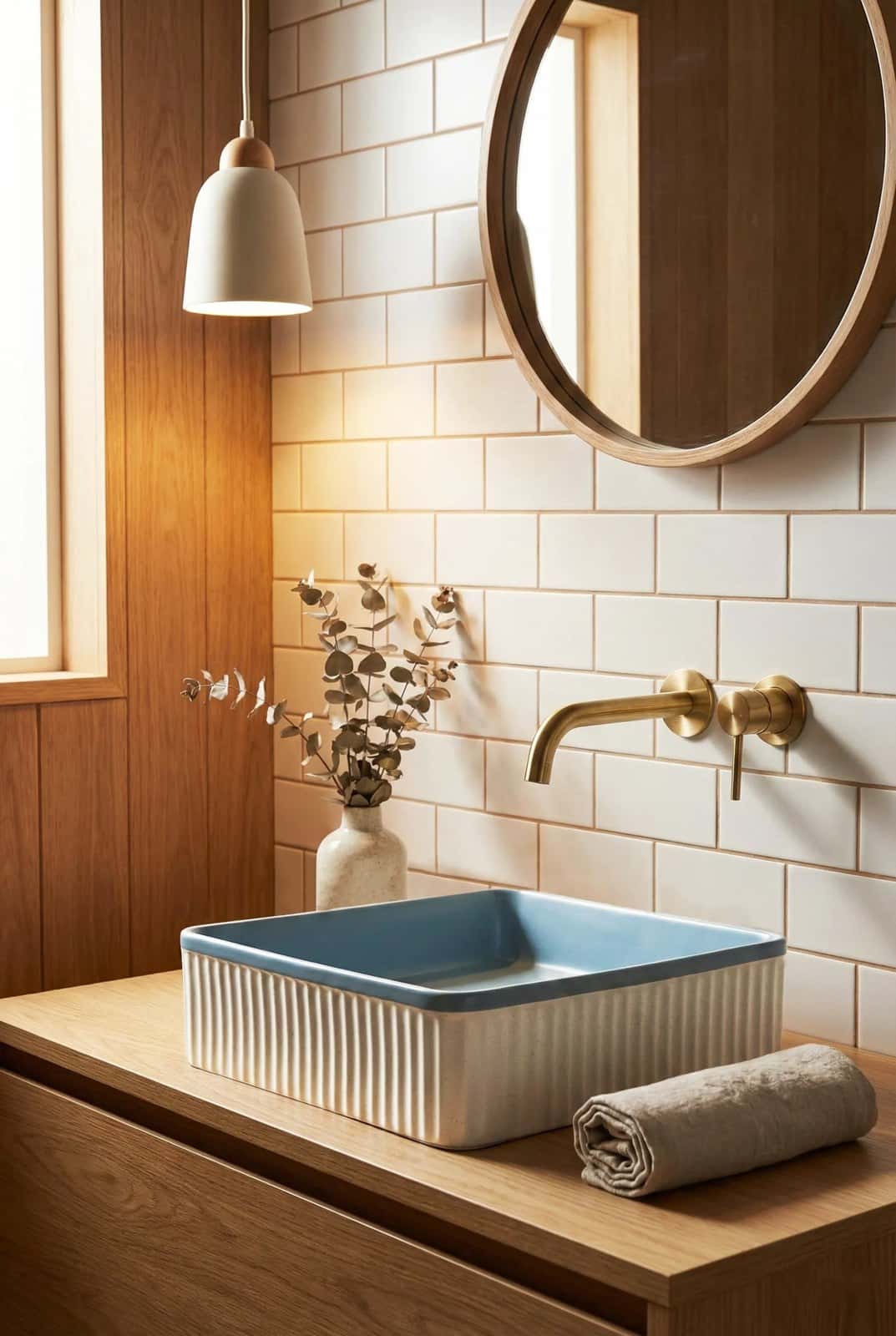 Lavoar ceramic pătrat A722-CA35M - montat