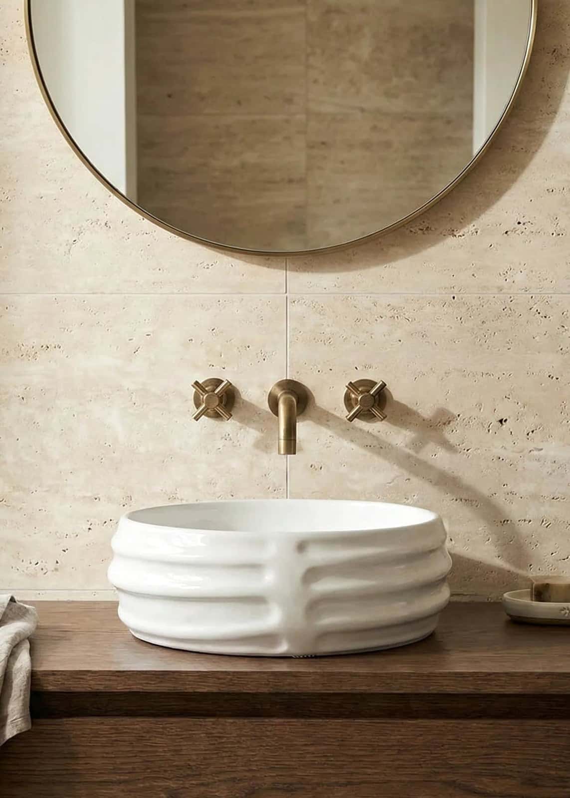 Lavoar ceramic rotund A783 - montat
