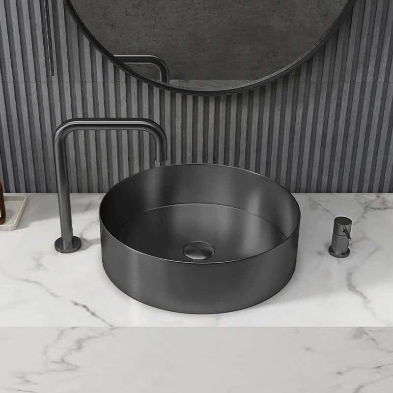 Lavoar Modern din Inox pentru Blat 3811-Black - montat