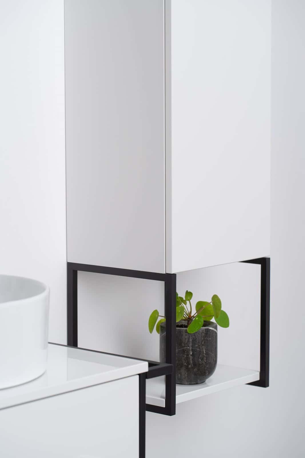 Mobilier de baie suspendat Lov, White - montat