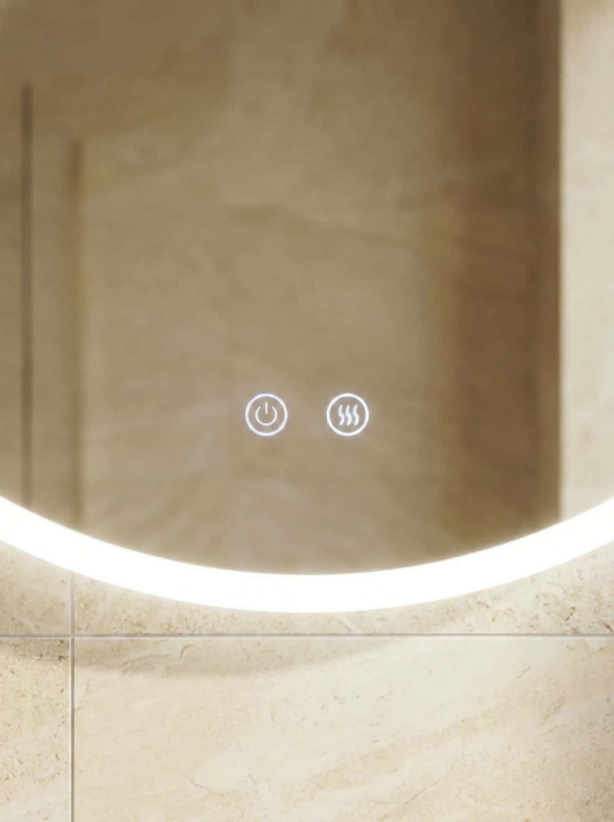 Oglindă baie LED ⌀50 cm rotundă, 3 nuanțe de lumină, dezaburire și touch control J-2112 - montat
