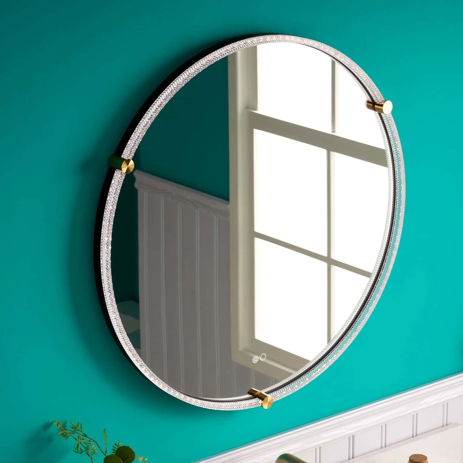Oglindă baie LED ⌀70 cm rotundă, dezaburire și touch control J-2087 - montat