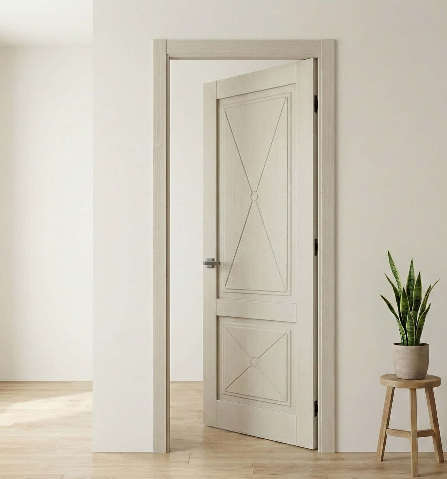 Ușă de interior ML-1002 clasică cu design geometric - montat