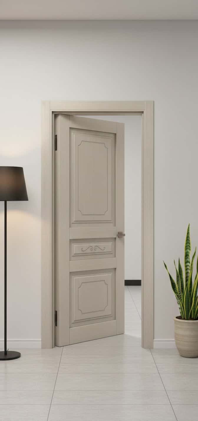 Ușă de interior ML-1201 cu 3 panouri, clasică - montat