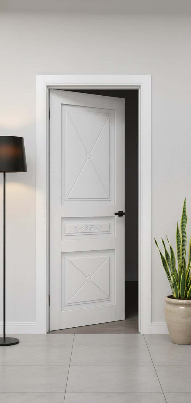 Ușă de interior ML-1202 clasică cu design geometric - montat