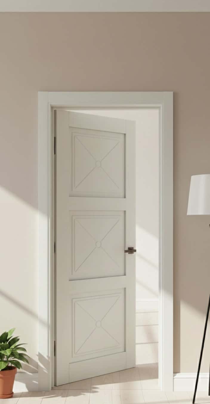 Ușă de interior ML-602 clasică cu 3 panouri decorative - montat