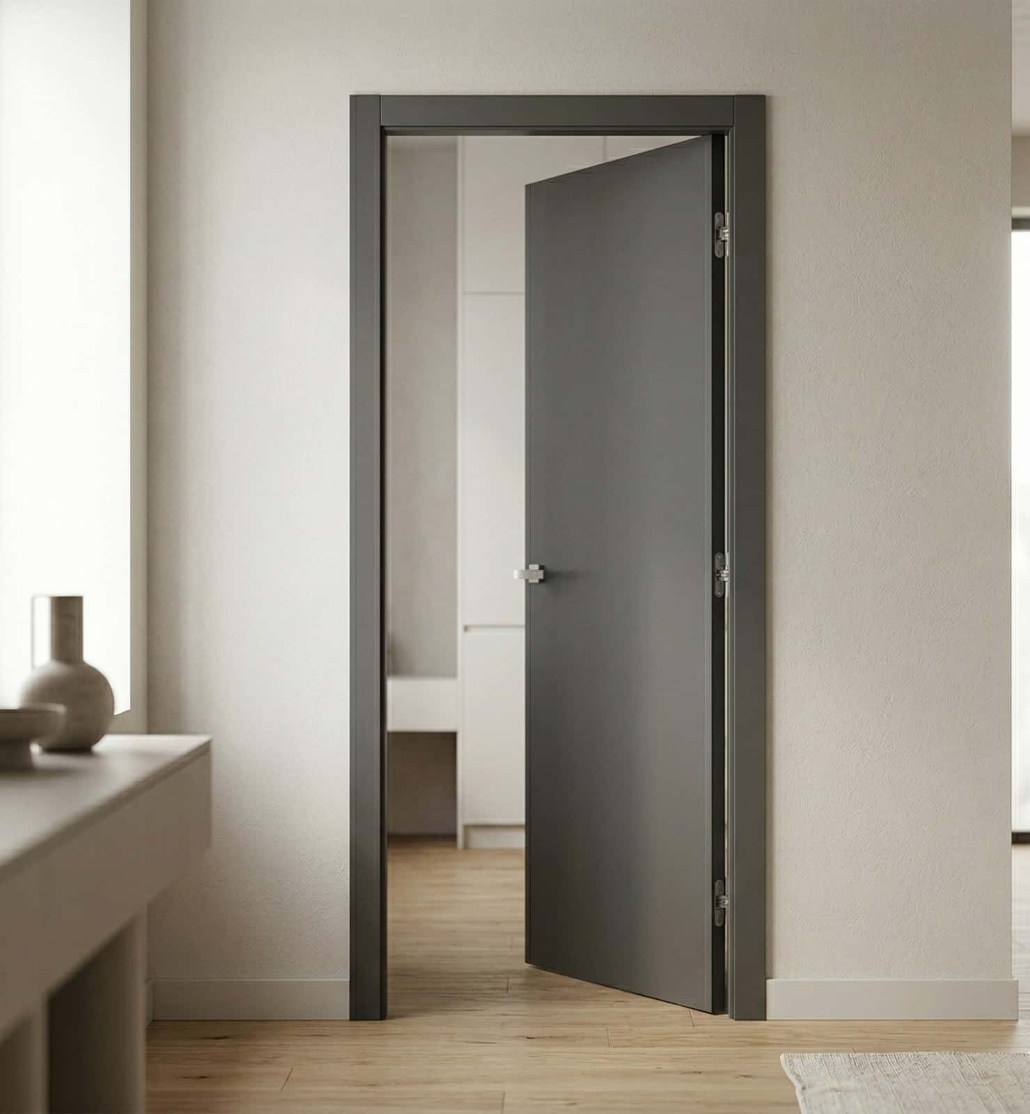 Ușă interior Blank-Graphite - montat