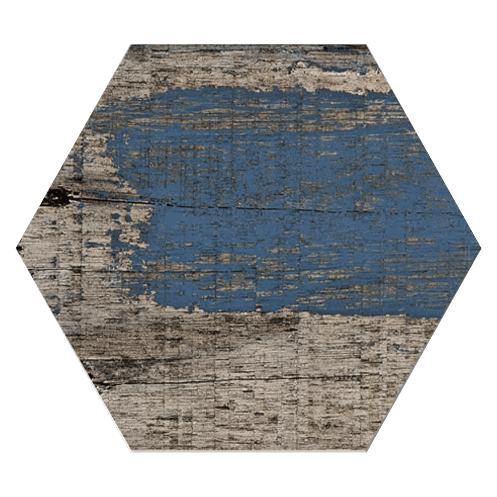Aster Navy, placă hexagonală 21,5×25 cm
