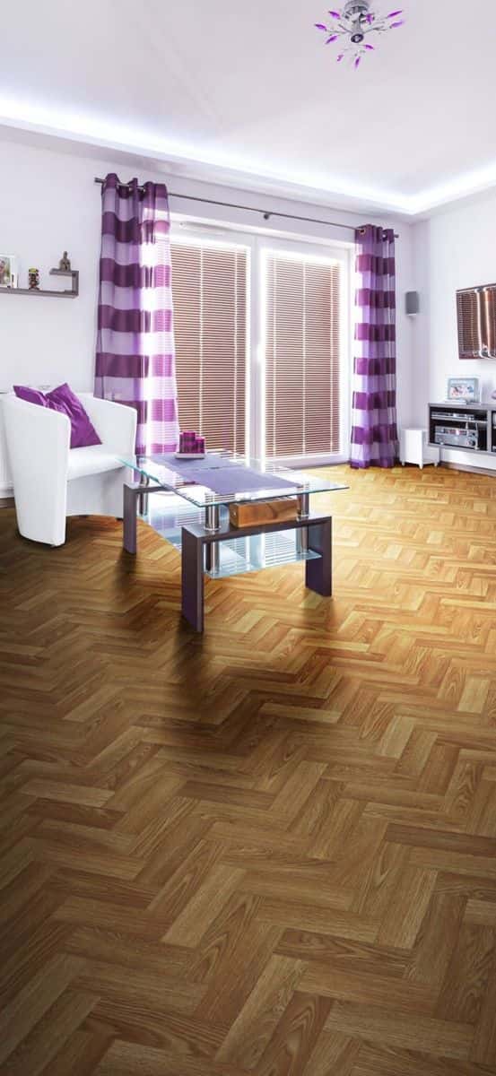 Pardoseală PVC Start 2 mm Madison 1 Maro - montat într-o cameră