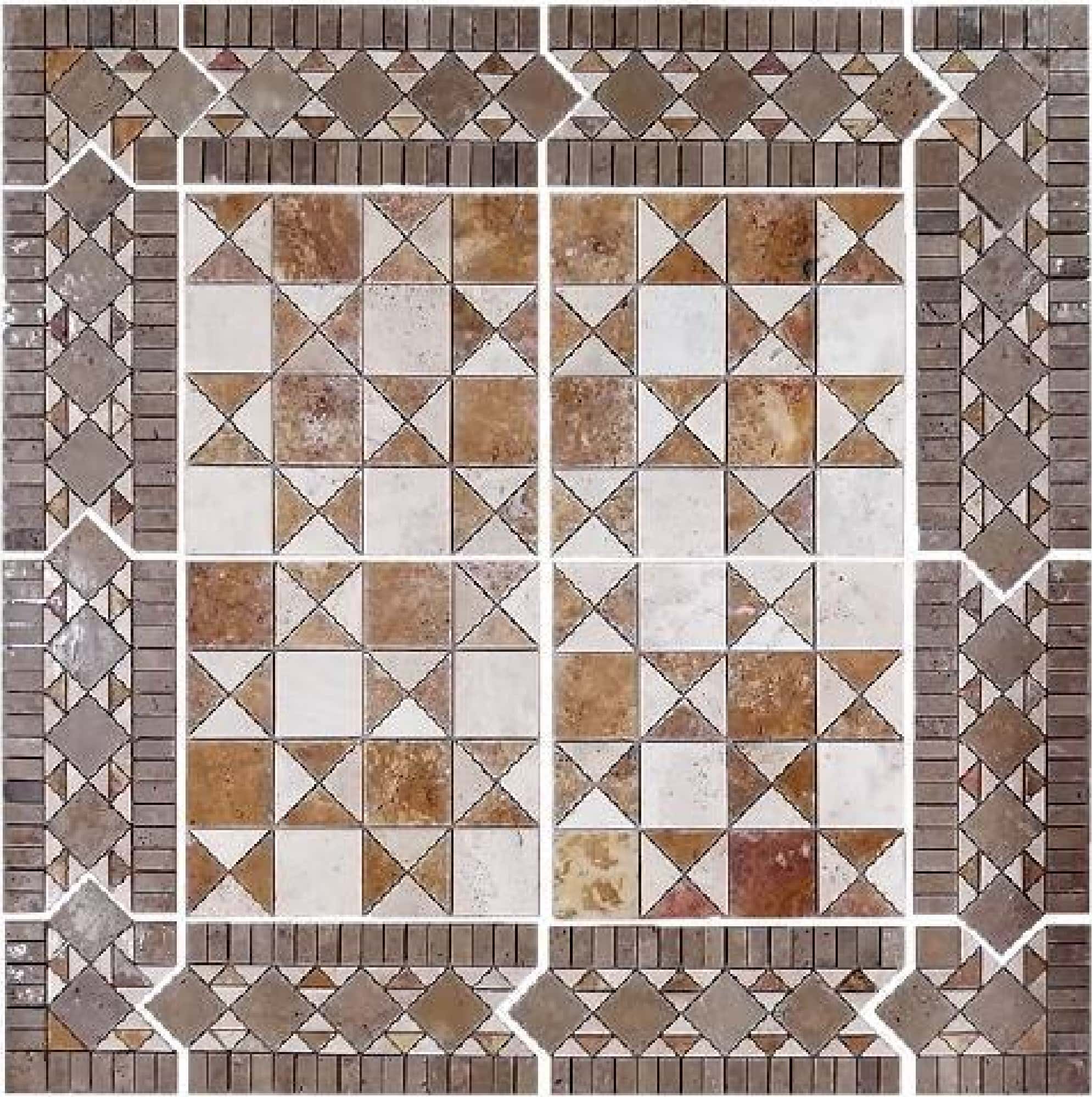 Medalion travertin 1 cm - textură