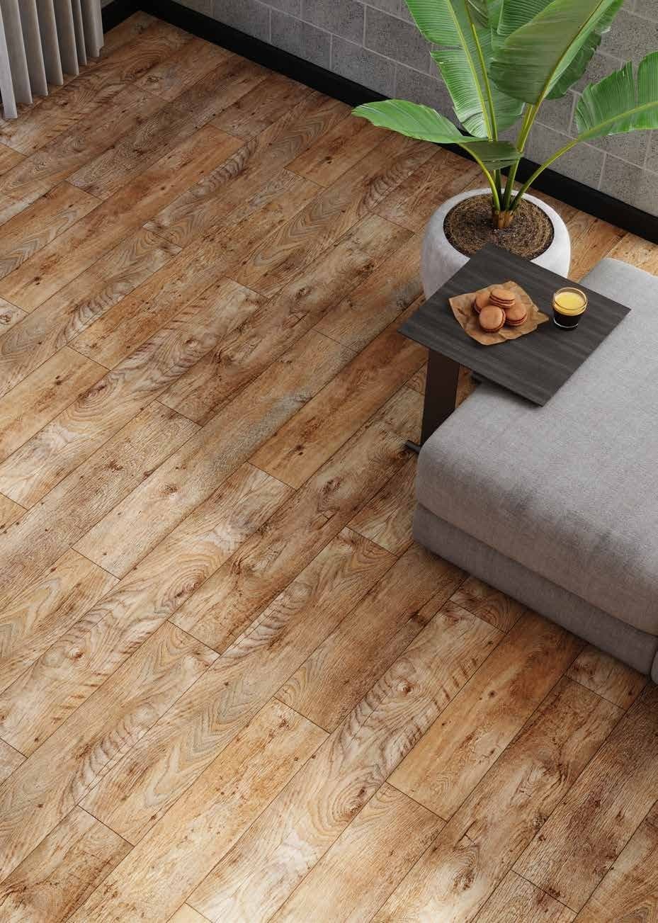 Parchet laminat Amazon Oak montat