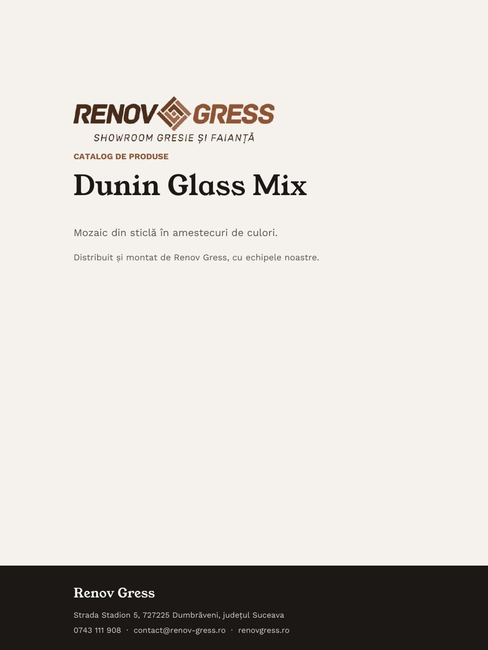 Coperta catalogului dunin-glass-mix