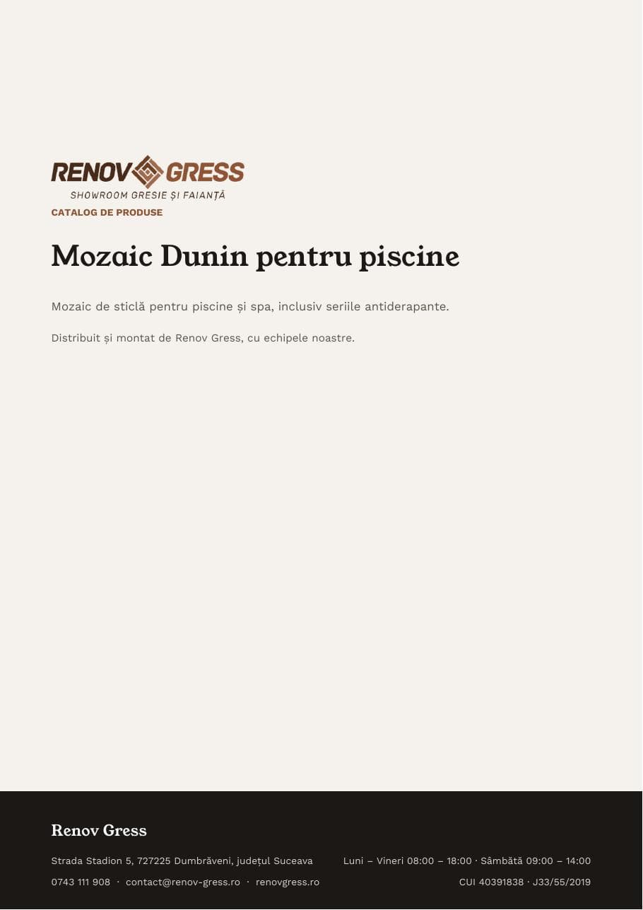 Coperta catalogului dunin-pool-spa