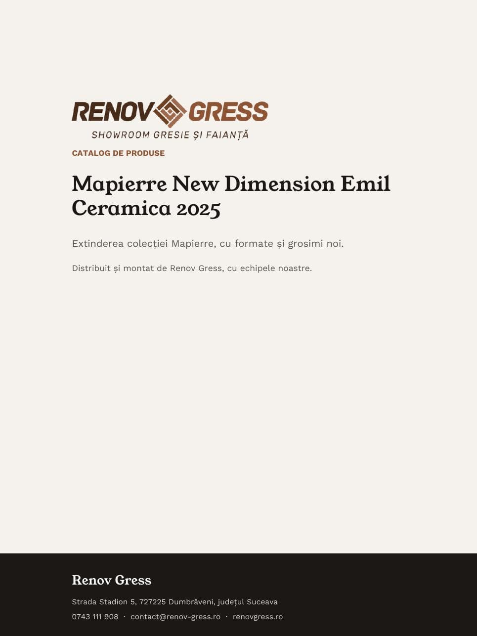 Coperta catalogului emil-mapierre-new-dimension