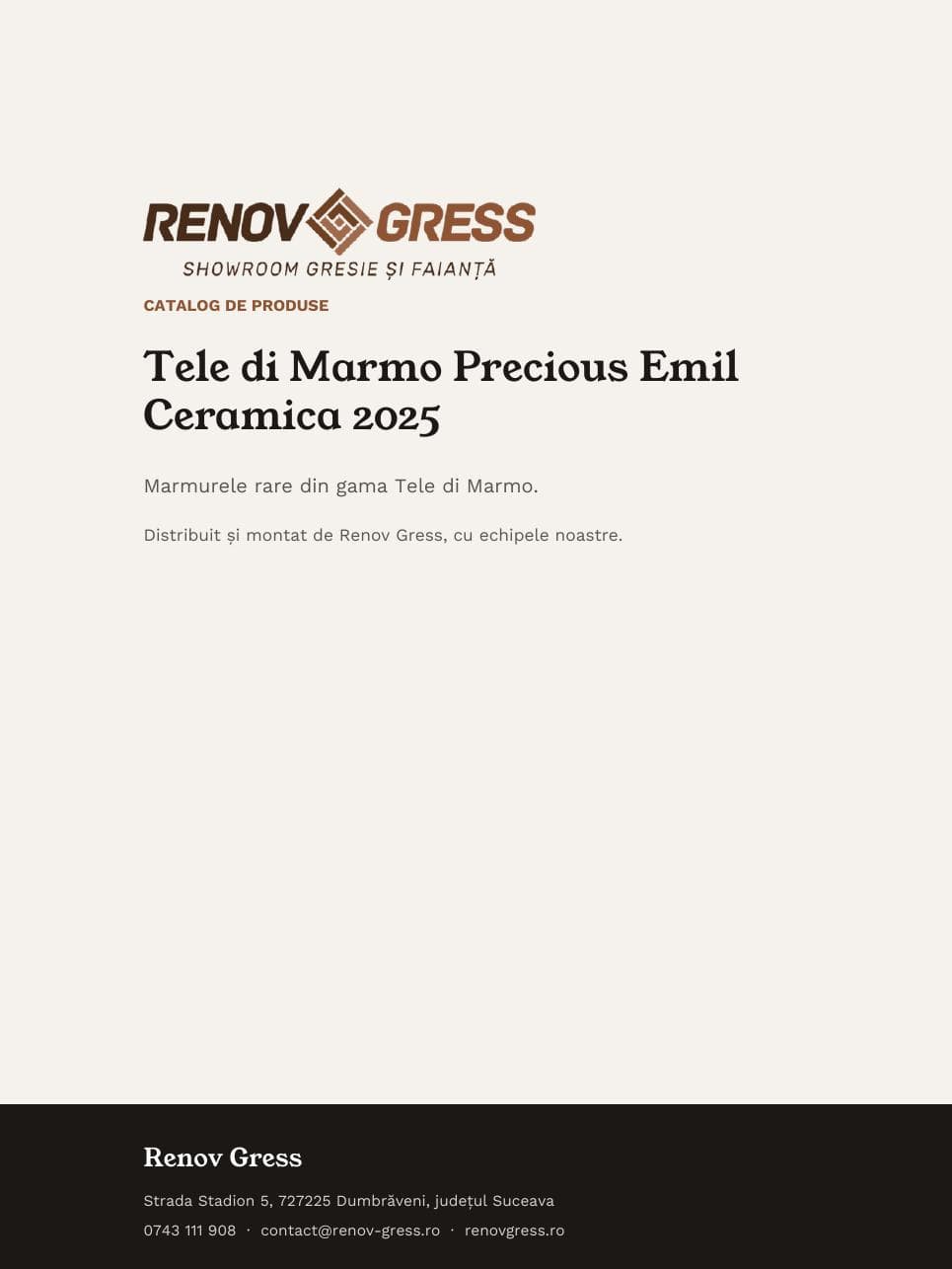Coperta catalogului emil-tele-di-marmo-precious