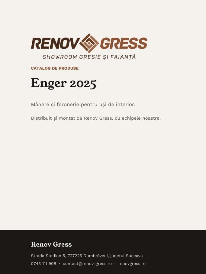 Coperta catalogului enger-manere