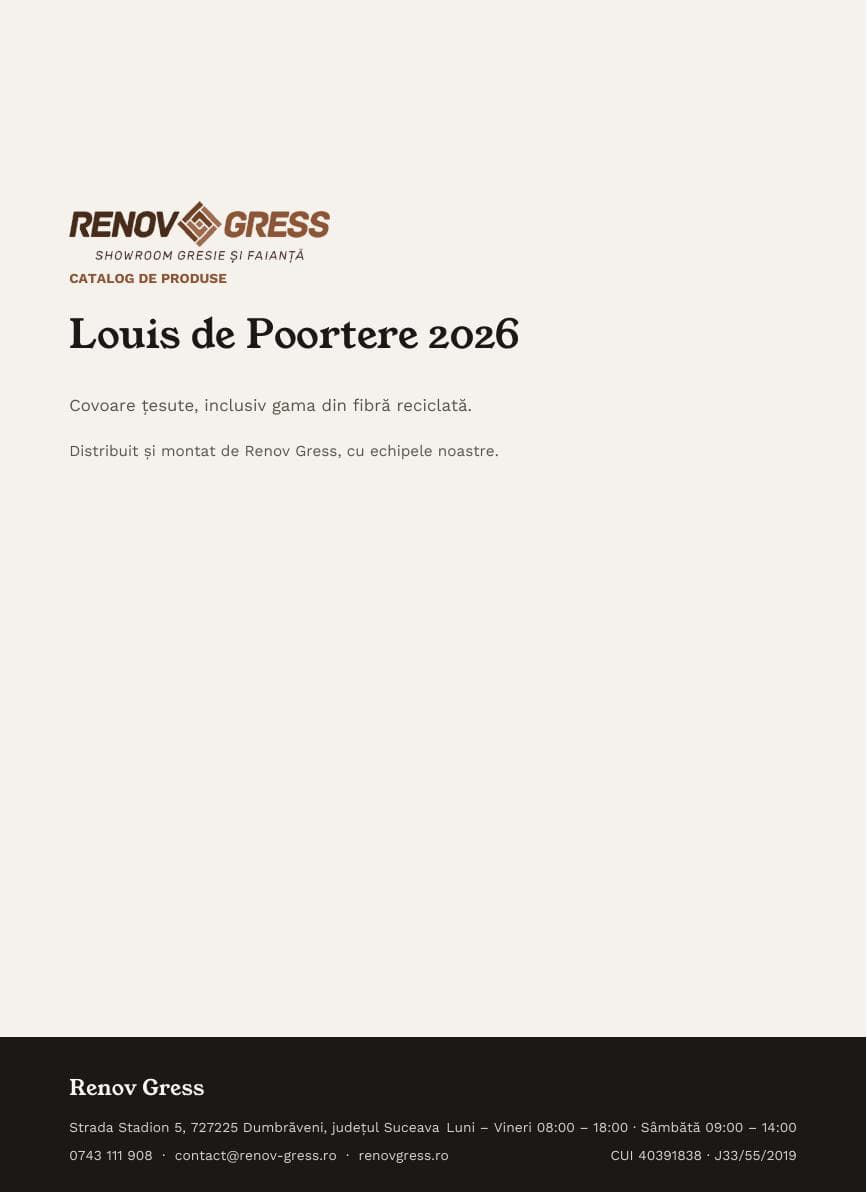 Coperta catalogului louis-de-poortere-covoare