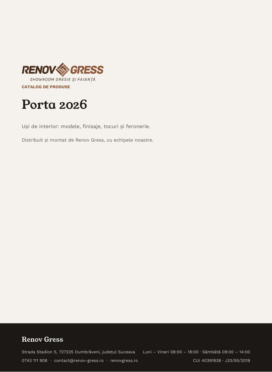 Coperta catalogului porta-usi-interior