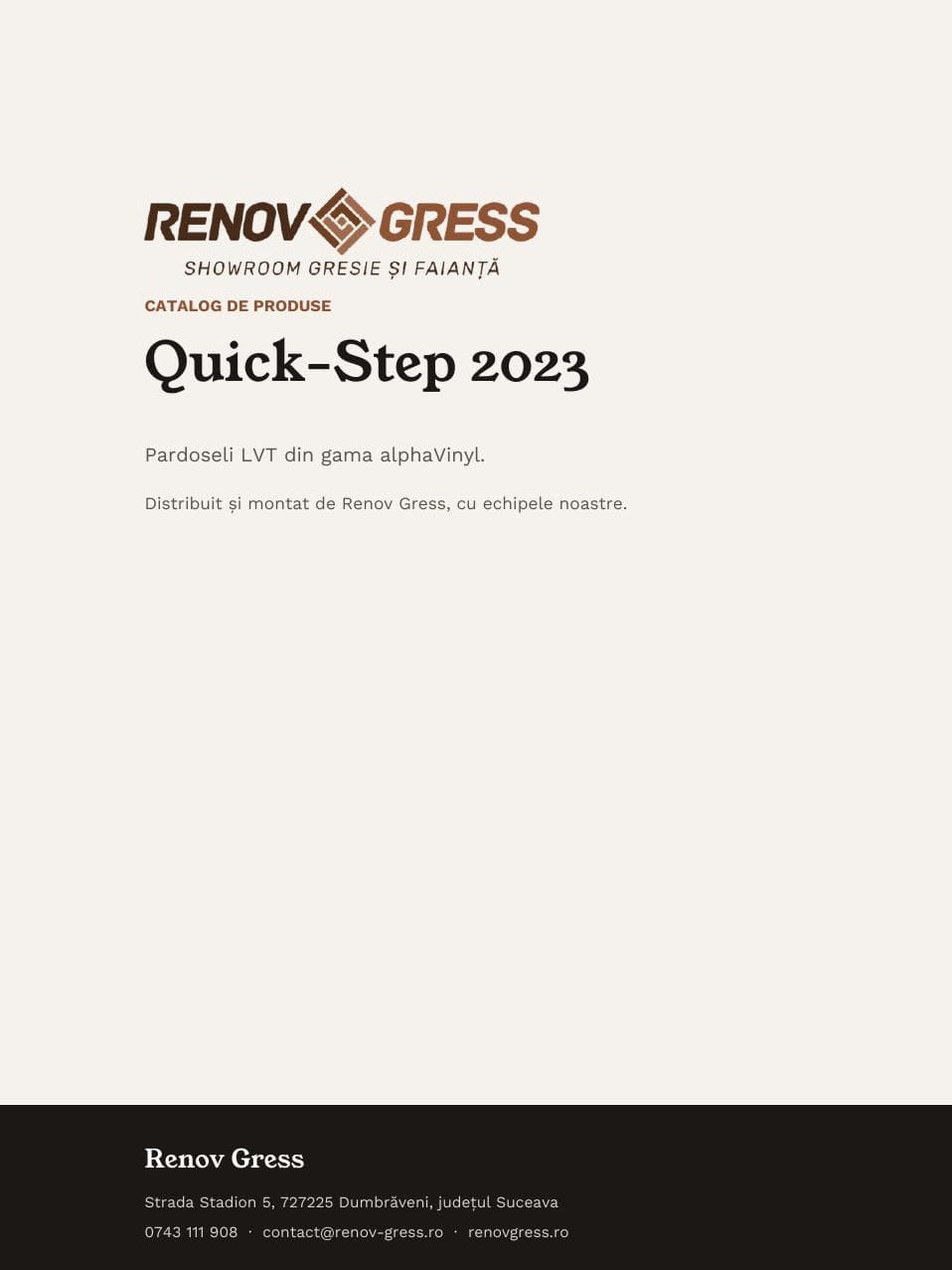 Coperta catalogului quickstep-lvt