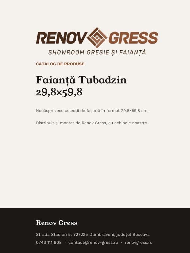 Coperta catalogului tubadzin-faianta-298