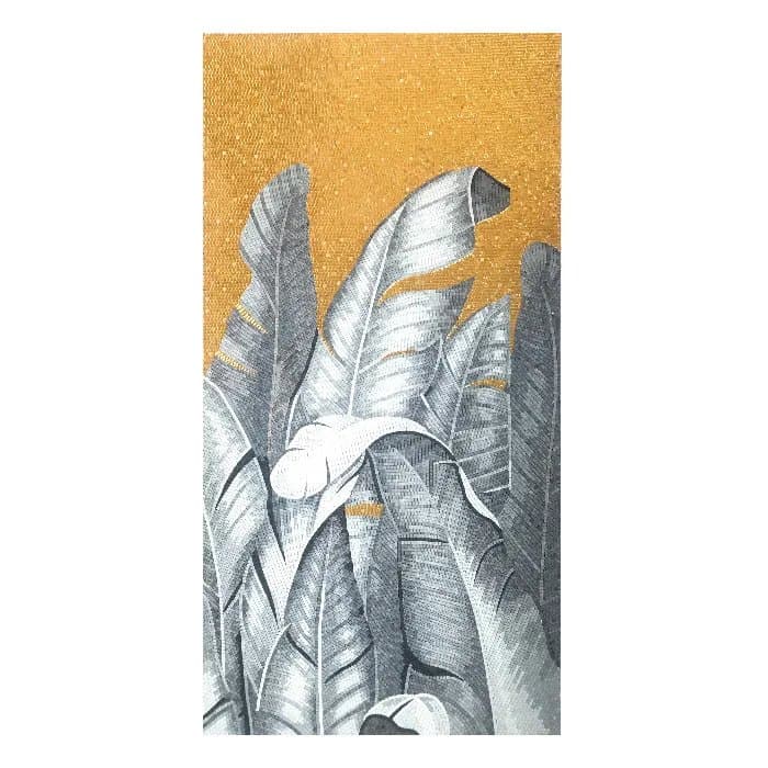 Tablou din mozaic Banana Leaves, 110×220 cm