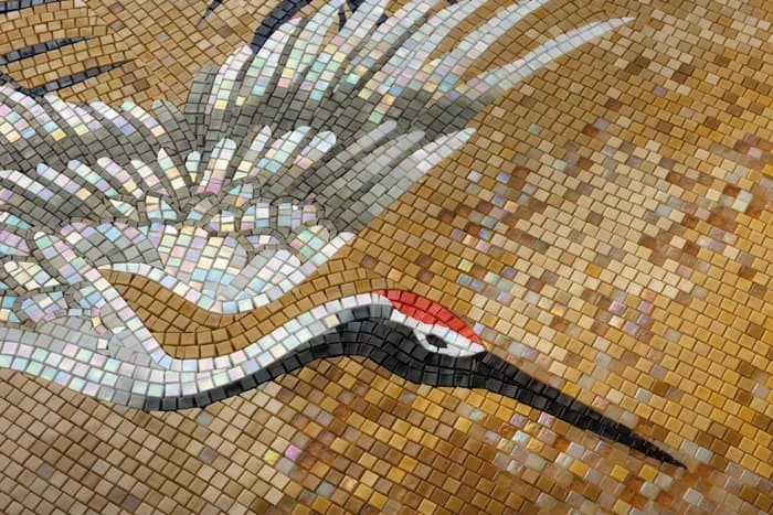 Tablou din mozaic Cranes, 110×220 cm - poza 3