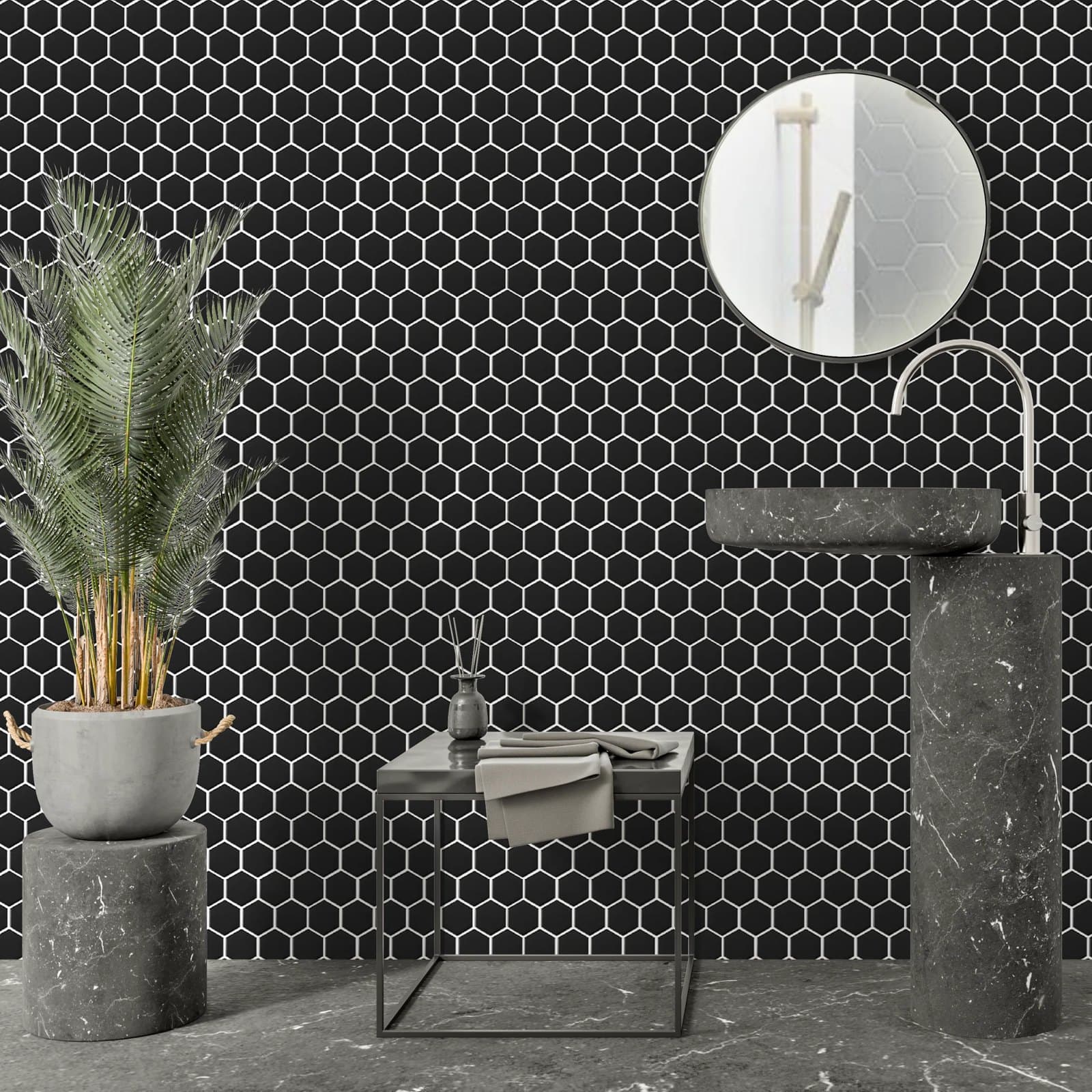Hexagon Black 51 matt - poza 2