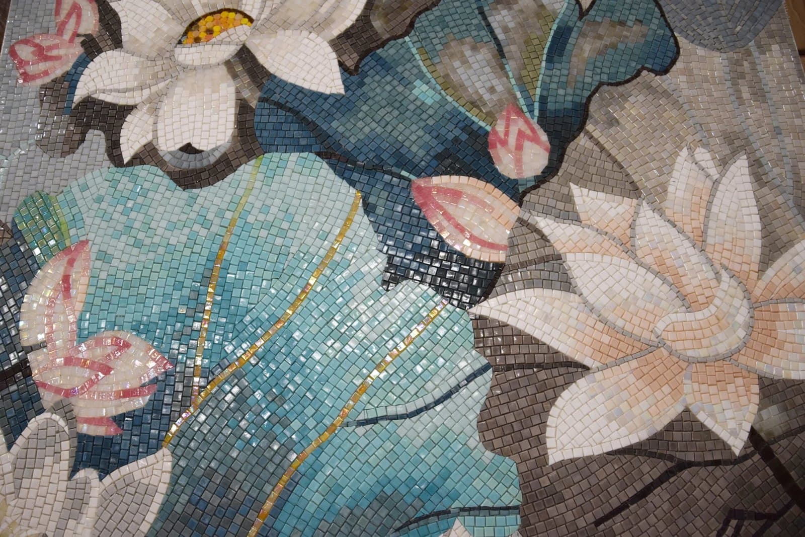Tablou din mozaic Lillies, 110×220 cm - poza 2