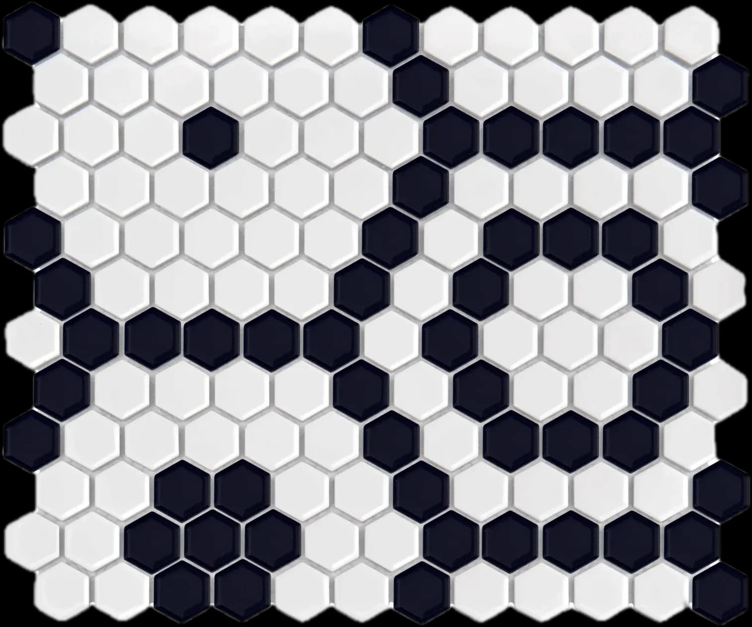 Mini Hexagon B&W Bee Premium matt