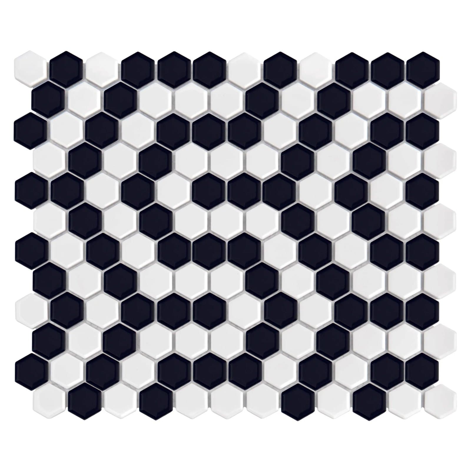 Mini Hexagon B&W Coral
