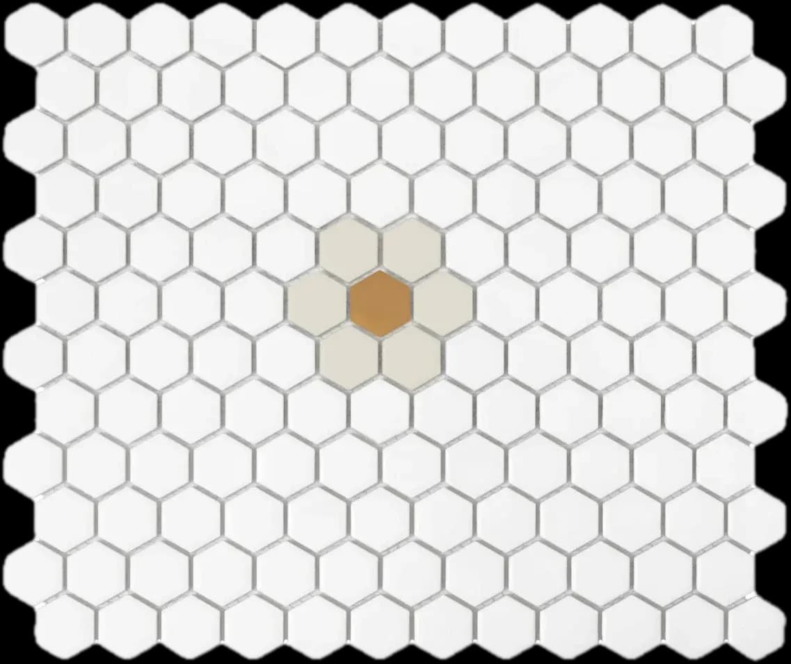 Mini Hexagon Daisy Cotton matt