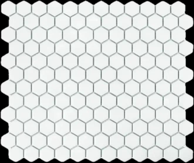 Mini Hexagon White matt
