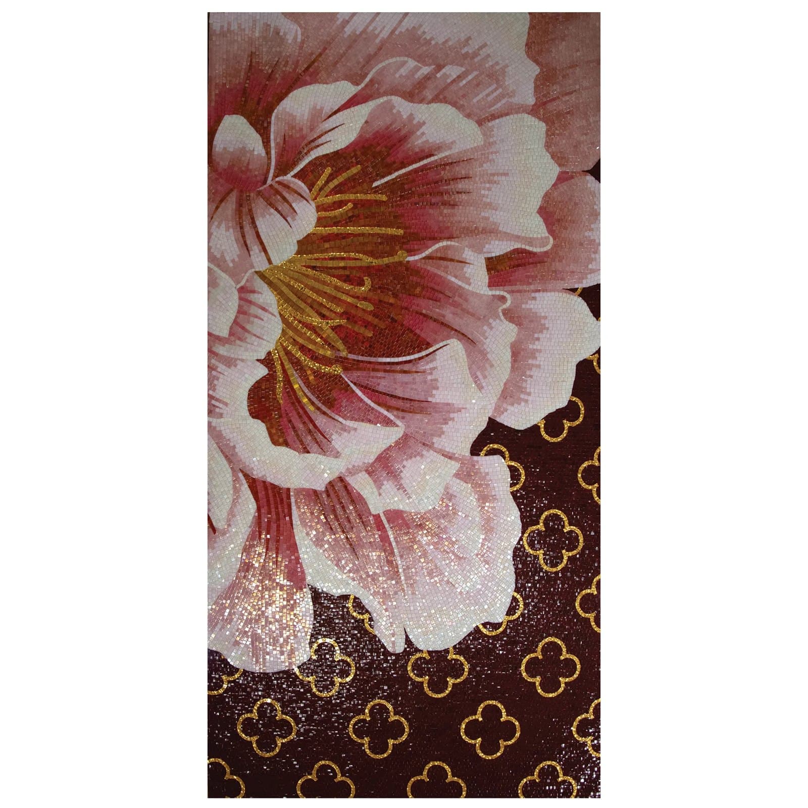 Tablou din mozaic Peonia, 110×220 cm