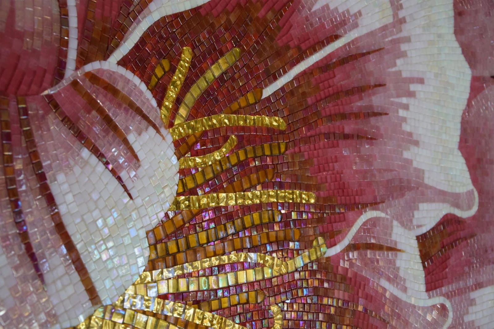 Tablou din mozaic Peonia, 110×220 cm - poza 3