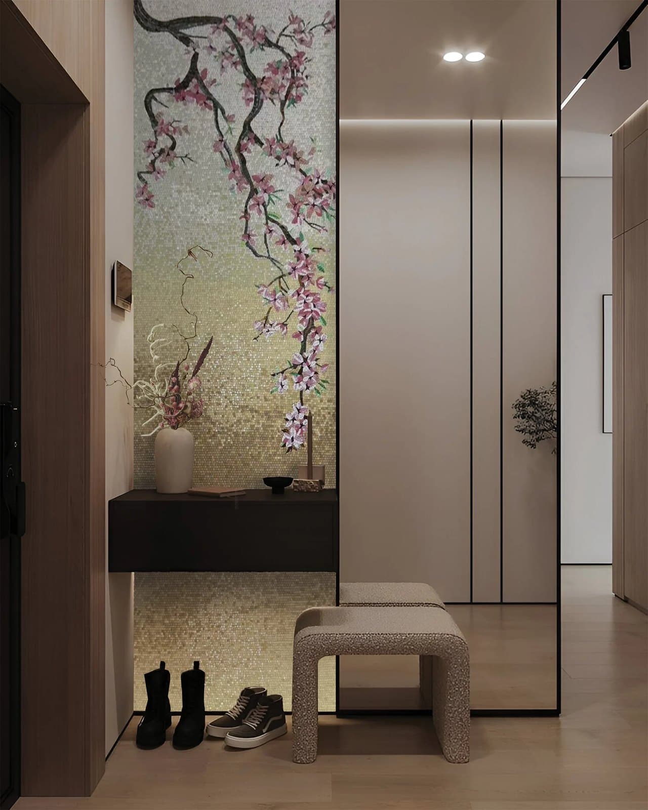 Tablou din mozaic Sakura, 110×220 cm - poza 2