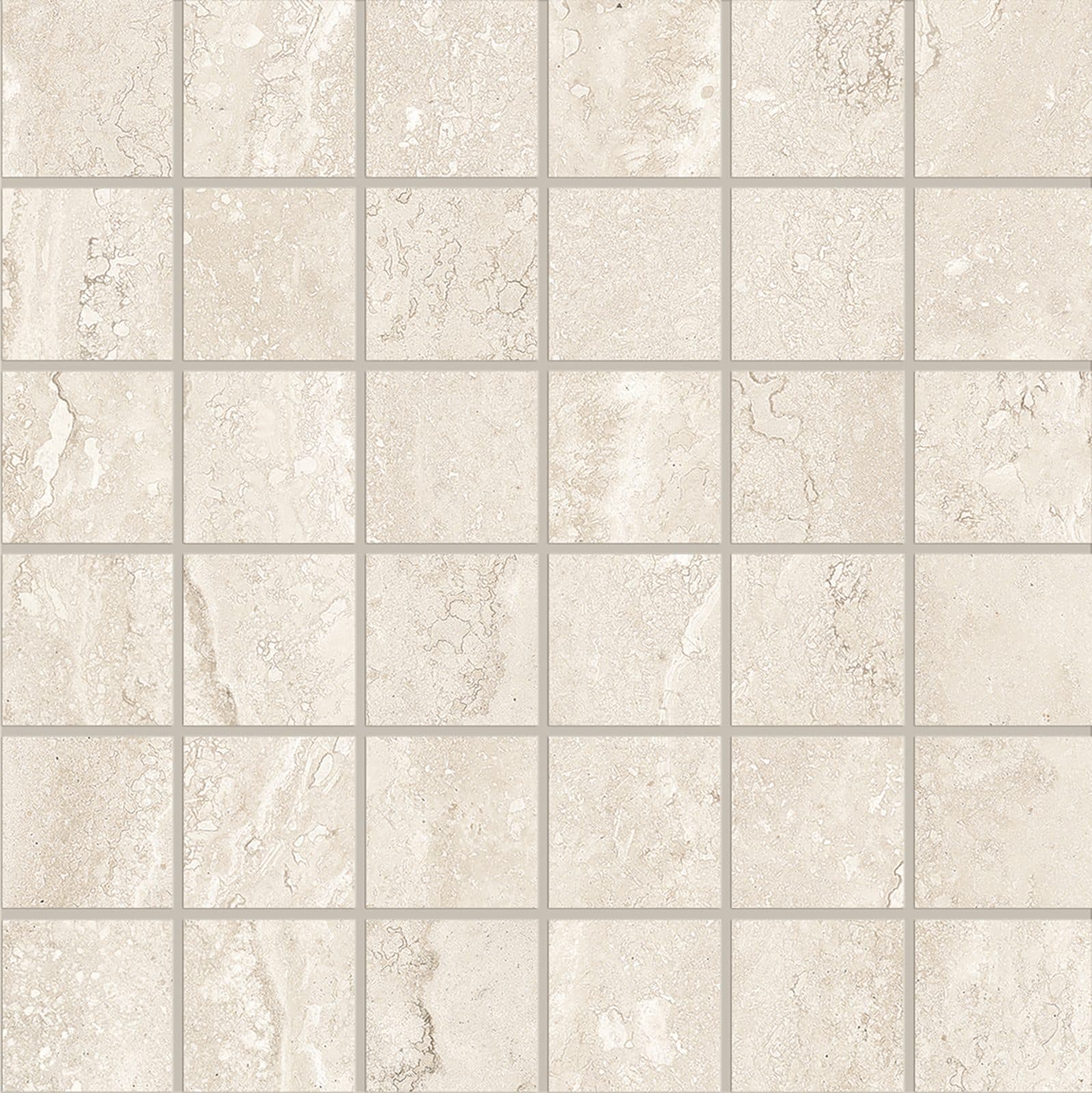 Dual Travertine Poro Chiuso mozaic 5×5-30×30 White