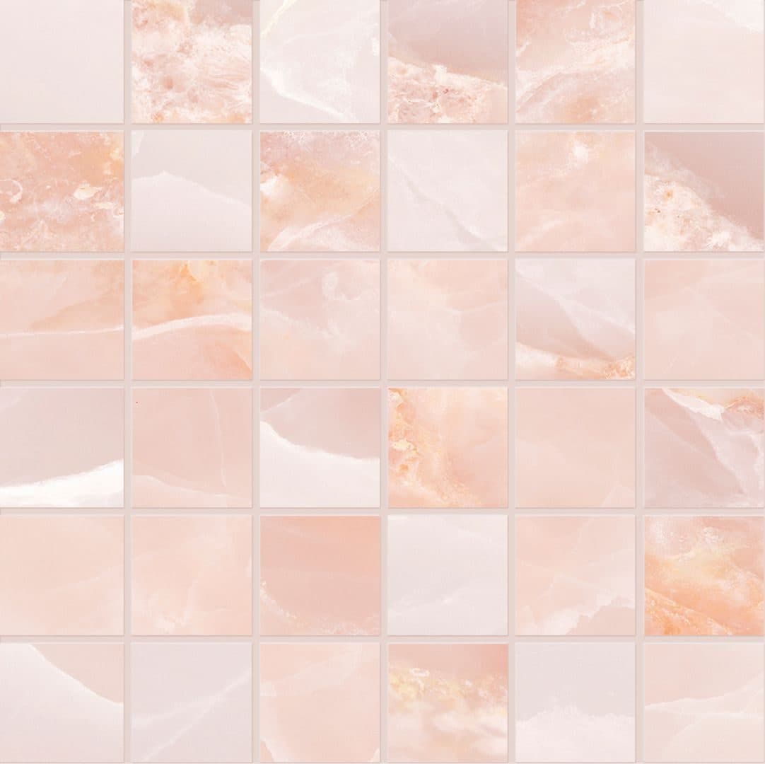 Tele di Marmo Onyx mozaic 5×5-30×30 Onyx Pink