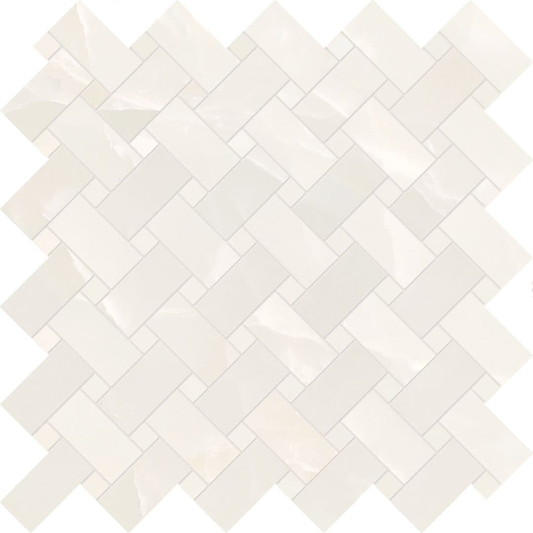 Tele di Marmo Onyx Intrecci 30×30 Onyx Ivory