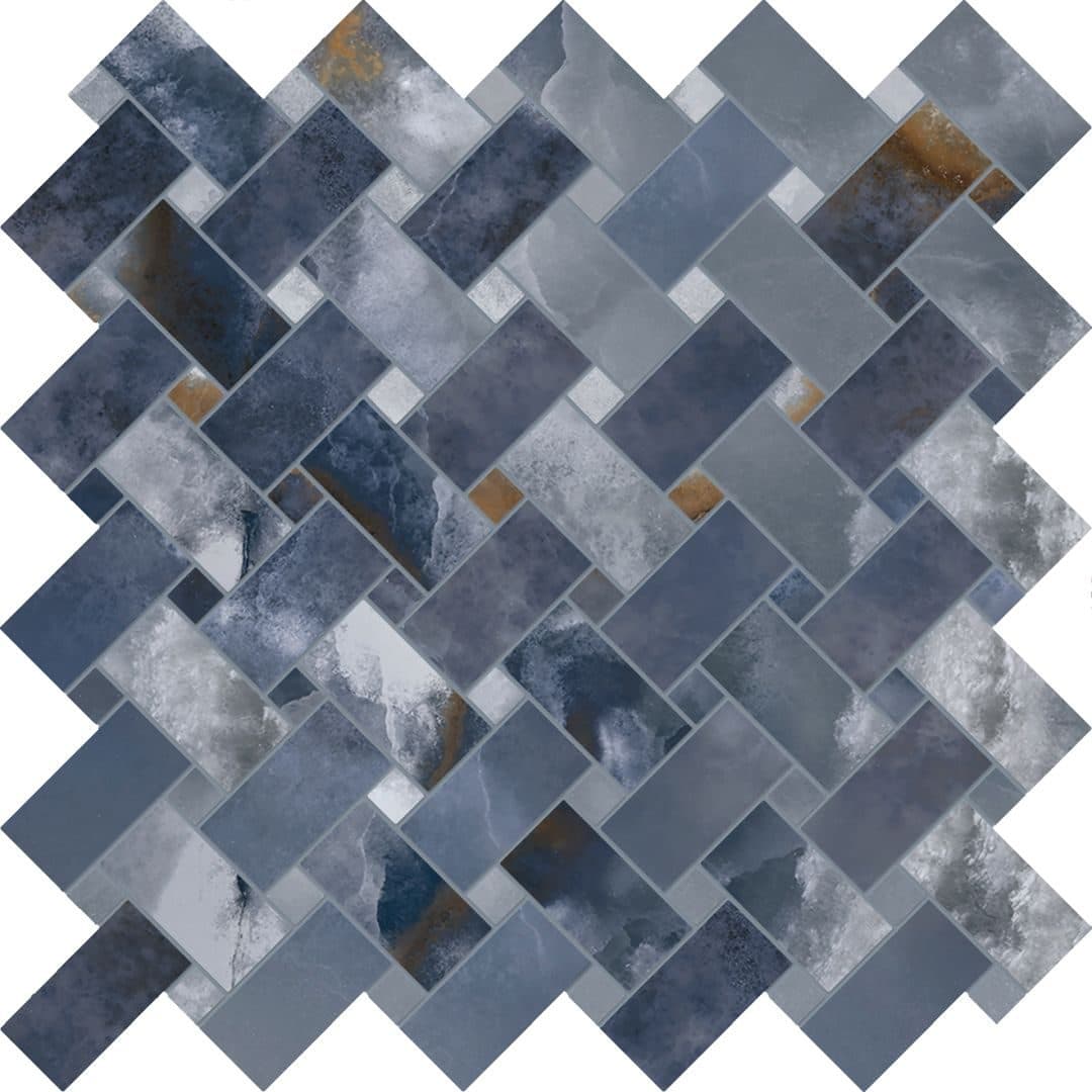 Tele di Marmo Onyx Intrecci 30×30 Onyx Blue