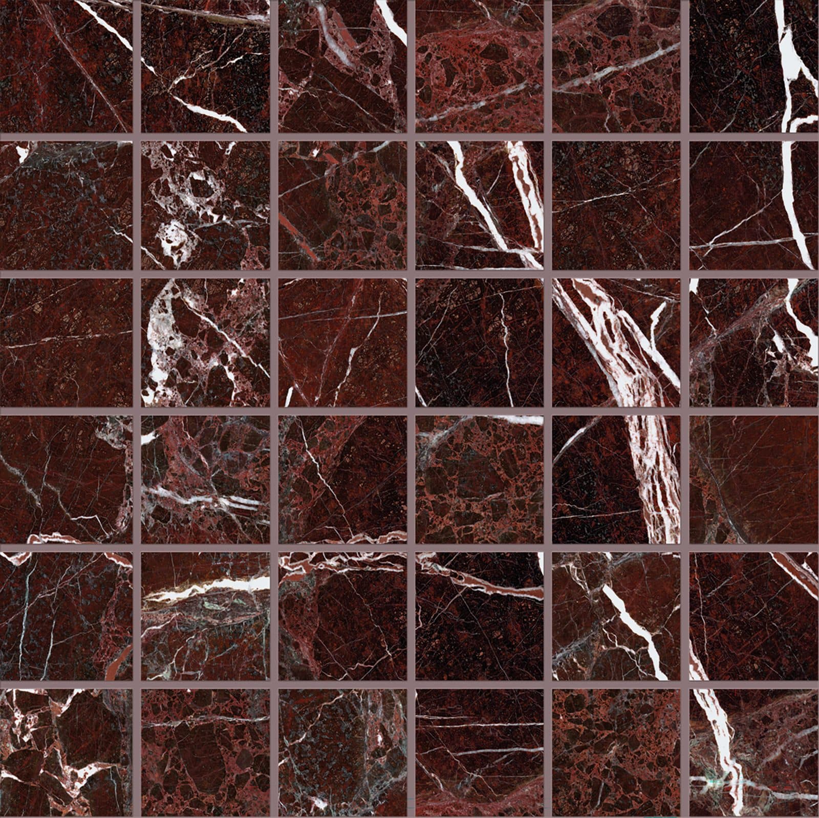Tele Di Marmo mozaic 5×5 30×30 Rosso Levanto